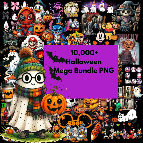 10,000+ Halloween Mega Bundle PNG | Horror Films, Retro Halloween, Fall Designs, Spooky Vibes, Trick or Treat & Cartoon Clipart